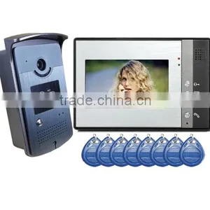 Apartments 7" Monitor Home Color Video Door Phone Intercom System Kit Support ID Card Unlock + Power Supply +Electric Control L thumbnail-2