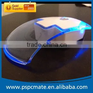 Computer Transparent Wireless Mouse With Colorful Led Light thumbnail-1