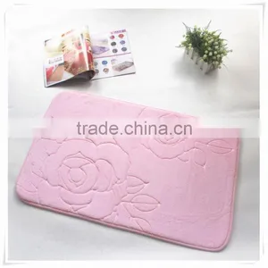 Soft Coral Fleece Memory Foam Floor Mat for Bathroom Kitchen Bedroom Door Mat/Memory Foam Bath Mat_ Qinyi thumbnail-1