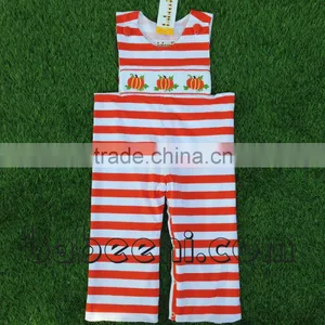 Pumpkin Hand Smocked Boy Longall thumbnail-1