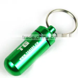 Promotion Custom Logo Aluminium Mini Cash Stash Keychain thumbnail-5