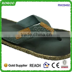 ROWOO Men's Grey High Quality Wrap Espadrille Sandal thumbnail-4
