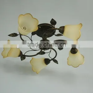 Beige and Yellowish Flower 3 Lampholders Chandelier Pendant thumbnail-5