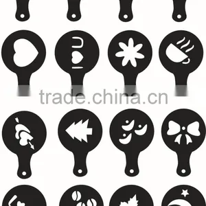 Coffee Art Stencil Cappuccino Stencil thumbnail-1