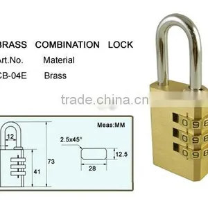 Brass Combination Padlock / Brass Password Padlock CB-04E thumbnail-1