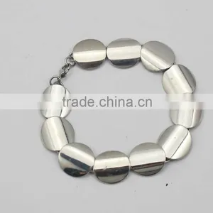 Factory Wholesale Silver Metal Chain Stainless Steel Bracelet thumbnail-1