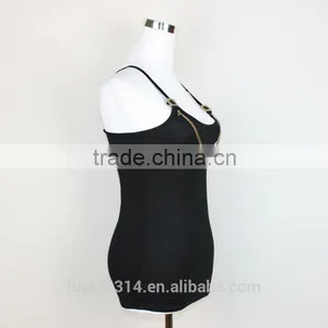 Custom Wholesale Women LQ41WC06003 Stringer Cotton Spandex Print Tank Top thumbnail-3