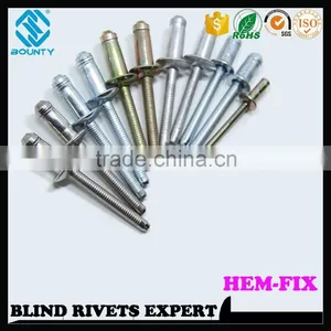 HIGH QUALITY HOT SELLING FACTORY ANTI VIBRATION HEM-LOCK BLIND RIVETS FOR WAREHOUSE RACKING thumbnail-1