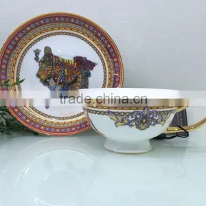 Pretty Design Floral Pattern Bone China Wholesale Coffee Tea Cup And Saucer Set thumbnail-5