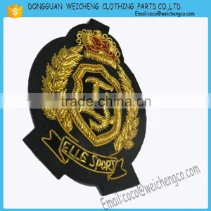 Hand Embroidery Badges/Hand Embroidery Bullion Wire Badges thumbnail-3