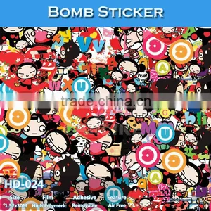 HD-021 CARLIKE Air Bubble Free High Definition Car Wrap Vinyl Bomb Adhesive Sticker PVC thumbnail-4