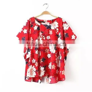 Wholesale Customaize Printing Fashion Design Kaftan Women's Tunic thumbnail-1