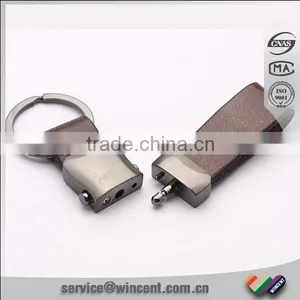 Detachable Top Quality Blank Leather Key Chain thumbnail-3