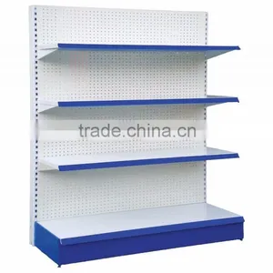 Double Side White Color Supermarket Metal Disply Rack Shelf thumbnail-2