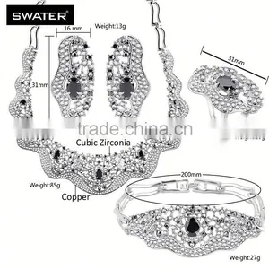 China Jewelry Wholesale Light Weight Diamond Necklace Set thumbnail-6