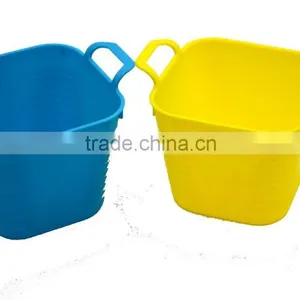 Square Flexible Plastic Desktop Tidy Office Kitchen Storage Basket Bin Box Mould. thumbnail-3
