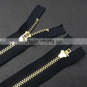 3# Auto Lock Close End Bronze Metal Zipper for Jeans Wholesale Cloth Accessories Zipper thumbnail-3