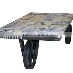 MAGIC INDIA COLORFUL COFFEE TABLE , INDUSTRIAL METAL COFFEE TABLE FURNITURE thumbnail-4