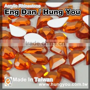 Top Quality TearDrop Shaped AB Crystal Flat Back Rhinestones thumbnail-2