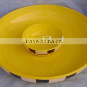 Ceramic Chip and Dip Dish thumbnail-1