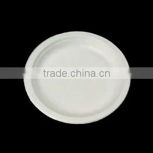 7" Wide Rim Printable Biodegradable Disposable Paper Pulp Bagasse Plate thumbnail-1