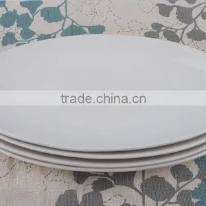 Ceramic Decorate Dinner Plate With Custom Design Oval White Dinner Plate thumbnail-1