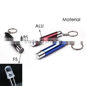 ALU+ABS 1 LED Key Chain Flashlight With 3*LR44 Battery, Promotional Keychain LED Light thumbnail-3
