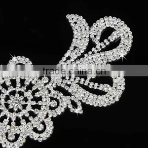 2015 Flower Crystal Applique Wholesale for Wedding Dress thumbnail-4