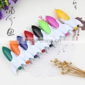 Hot Selling New Novelty Plastic Rocket Ballpoint Pen With Led Light thumbnail-1