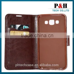 Leather Flip Mobile Case for Samsung Galaxy e7 thumbnail-3