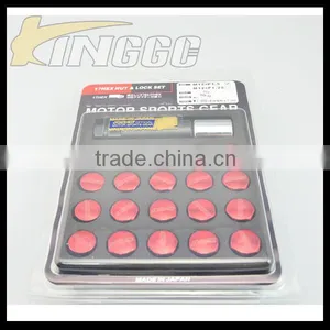 Optional Multicolor 17Hex Nut Iron Racing Lug Nuts thumbnail-1
