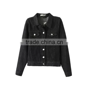 Woman Clothing Classical Denim Jacket thumbnail-1