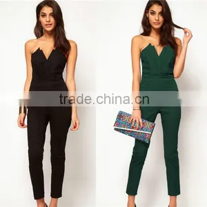 New Office Ladies Clubwear V Neck Playsuit Bodycon Party Women Jumpsuits Rompers thumbnail-1