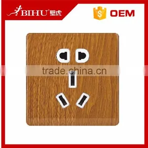 High Fashion Wood Grain Switch Socket With Neon for UK, Universal, 2 Pin and 3 Pin thumbnail-4
