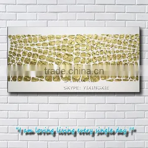 Knife Textured Golden Modern Decorative Painting thumbnail-1
