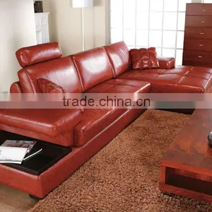 Arab Style Pure Leather Corner Sofa With Wooden Table Quality Choice Supplier's Choice thumbnail-2