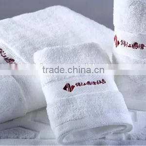 Egyptian Cotton Wholesale Factory Price White Hotel Embroidery Bath Towels thumbnail-5