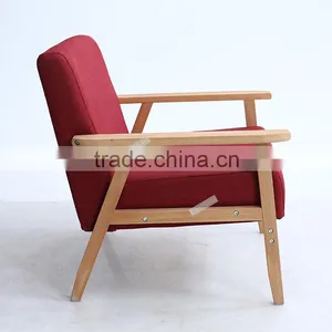 High Quality Wooden Fabric Sofa Chair, Comfortable Chair thumbnail-1