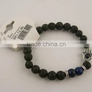 New Natural Stone Beaded Golden Buddha Head Men/Women Elasticity Bracelet Quality Choice thumbnail-4