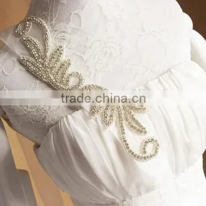 28*6.5cm Fancy 888 Stones Bridal Sash Rhinestone Trim Applique thumbnail-3