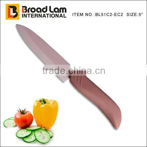 5" Pink Color Utility Ceramic Knife Elegant Knife for Kitchen Use thumbnail-1