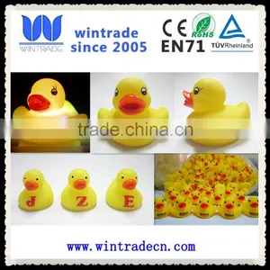 Wholesale Logo Print Promotional LED Light up Yellow Floating Rubber Duck thumbnail-4