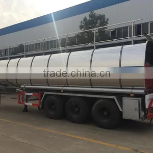 40cbm-46cbm Stainless Steel Edible Oil Tank Semi Trailer thumbnail-5