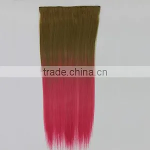 Wholesale Straight Synthetic Ombre Clip in Hair Extensions thumbnail-1