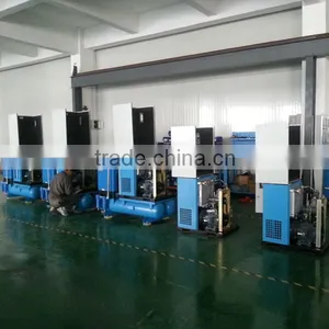 11KW Combined Rotary Oil Flooded Screw Air Compressor With Air Dryer Air Tank Air Filter thumbnail-2