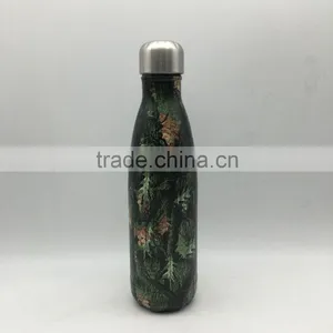 500ml Stainless Steel Bottle Insulated Bottle/ Vacuum Water Drinking Bottle Leaf Air Transfer thumbnail-3