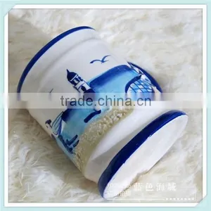 Mediterranean Style Plain Ceramic Mug With Mediterranean Style Logo thumbnail-1