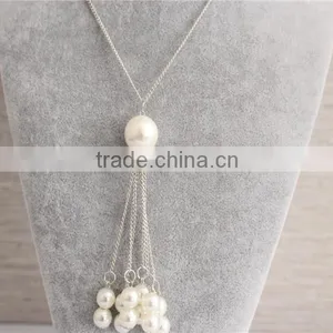 Cheap Price Fashion Jewelry Beaded Necklace Wholesale, White Pearl Necklace Jewelry thumbnail-2