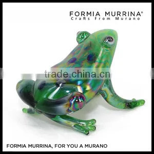 Green Murano Glass Frog Handmade Giftware for Sale thumbnail-1