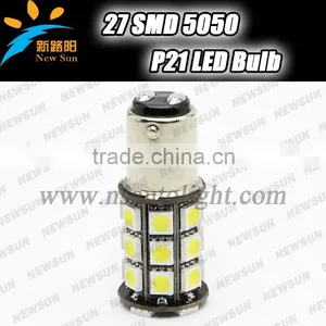 Canbus Led for 1157 BAY15D P21/5W White 27 SMD LED Car Tail Stop Brake Turn Light Lamp Bulb 12V DC Auto 1157 Bulbs thumbnail-1